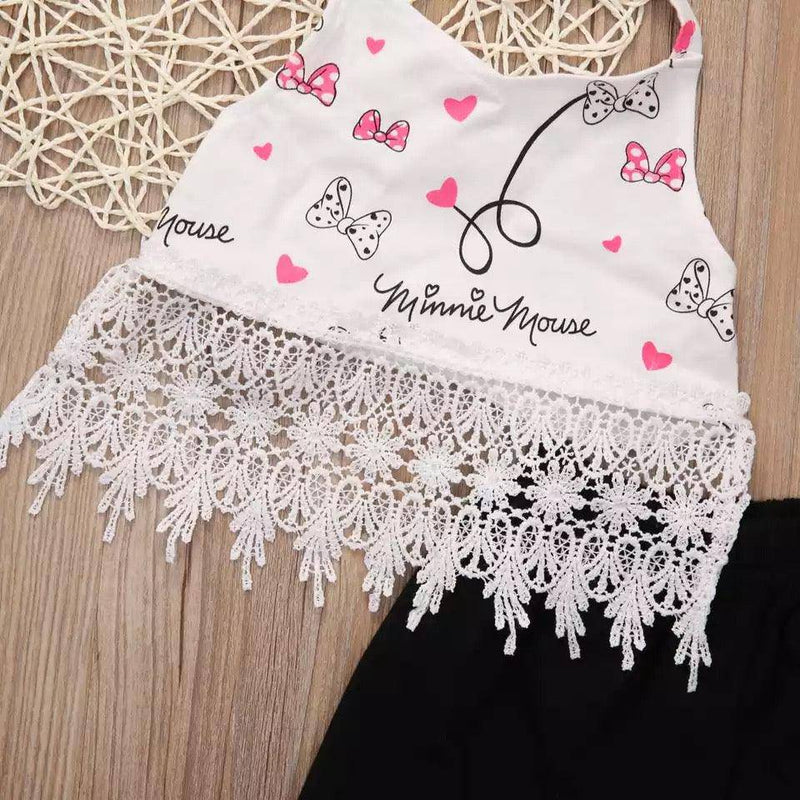 Girls Summer Backless Top Short Outfit