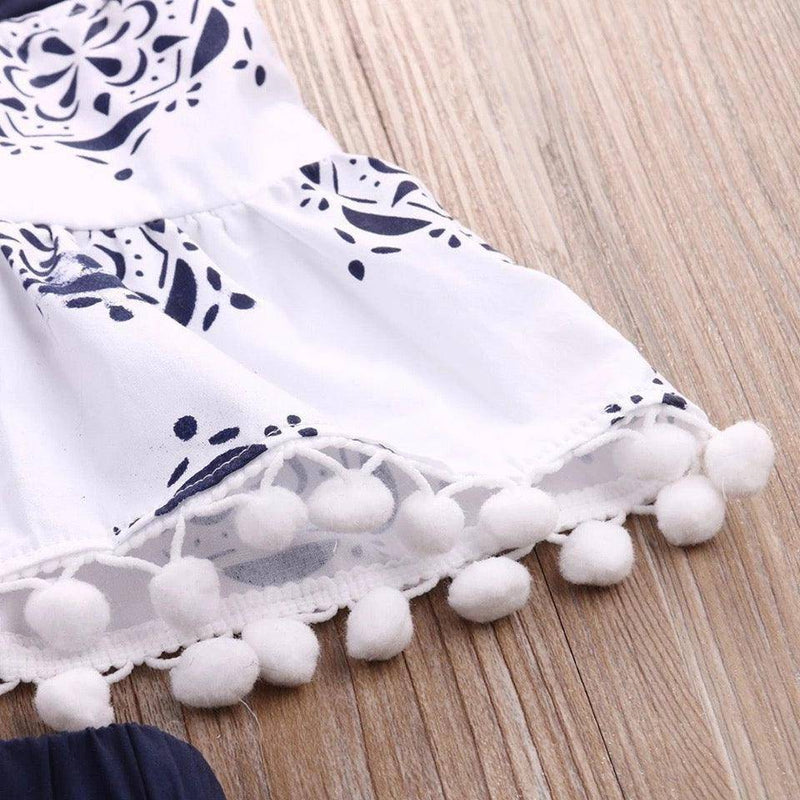 Girls Summer Backless Top Short Outfit