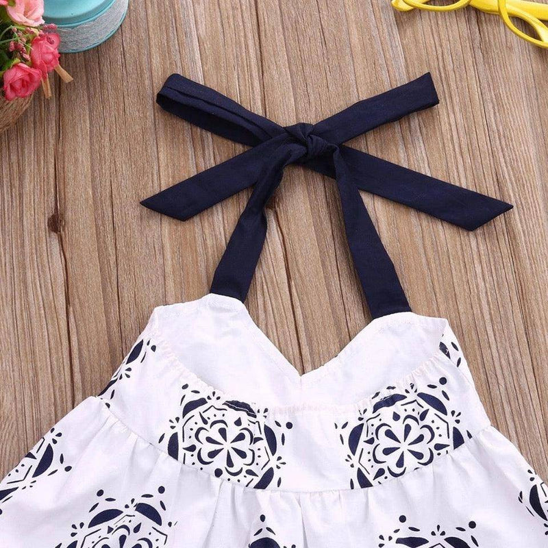 Girls Summer Backless Top Short Outfit