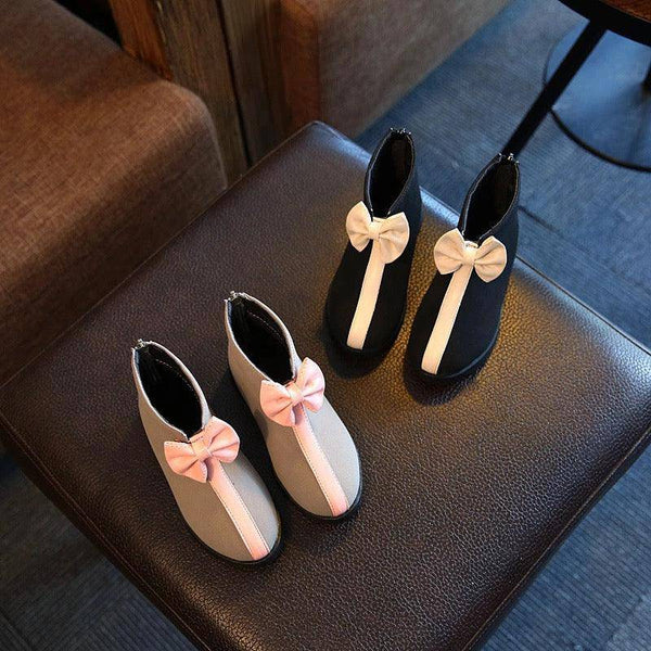 Girls Sweet Bow Knot Rubber Boot Shoes