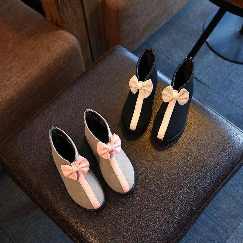 Girls Sweet Bow Knot Rubber Boot Shoes
