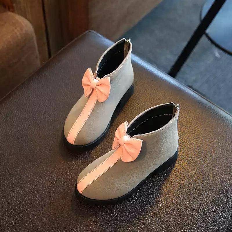 Girls Sweet Bow Knot Rubber Boot Shoes
