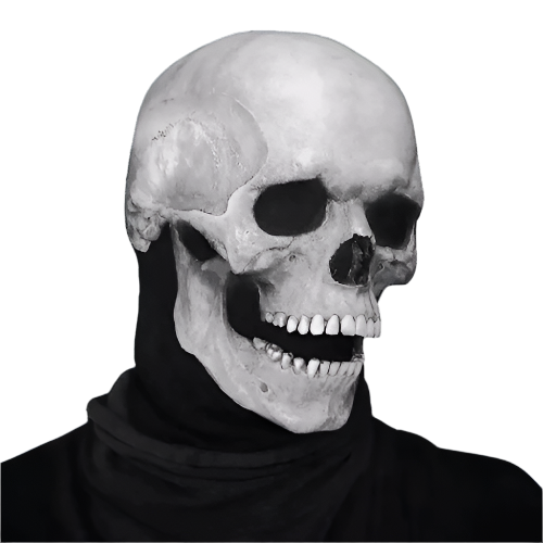 Halloween Movable Skeleton Skull Mask Costume