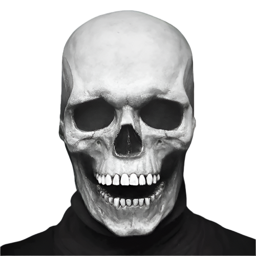 Halloween Movable Skeleton Skull Mask Costume