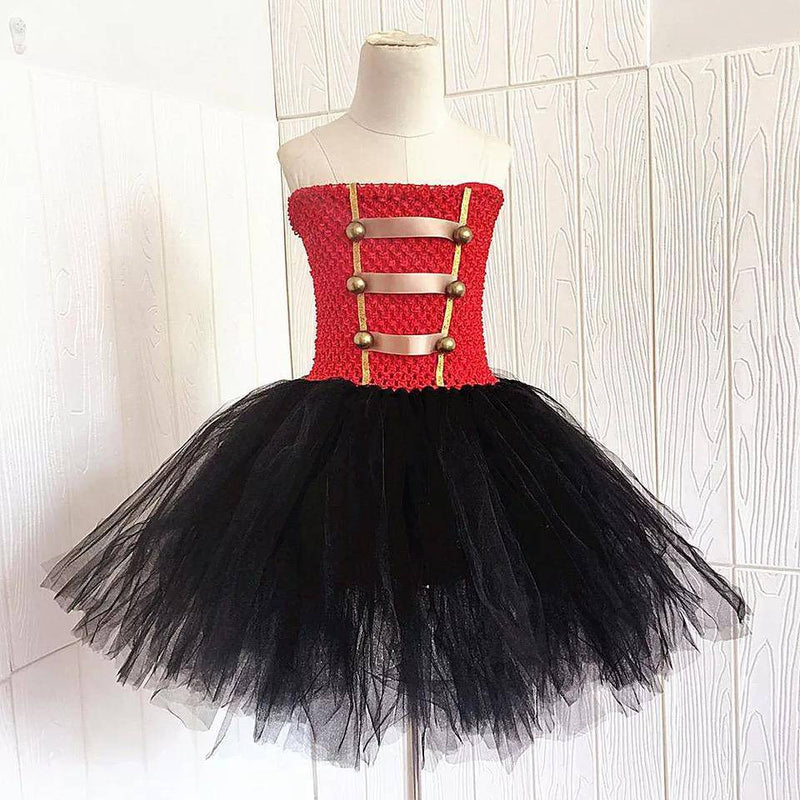 Halloween Red Black Nutcracker Costume Dress