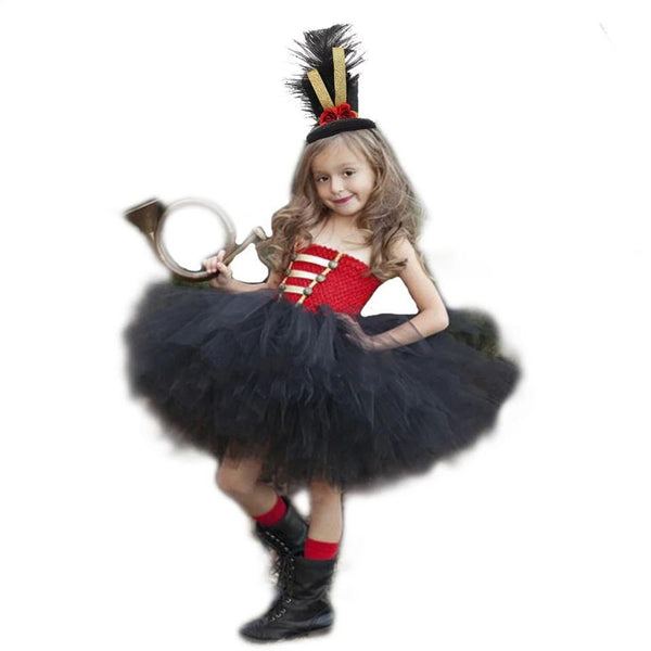 Halloween Red Black Nutcracker Costume Dress Red Black with hat
