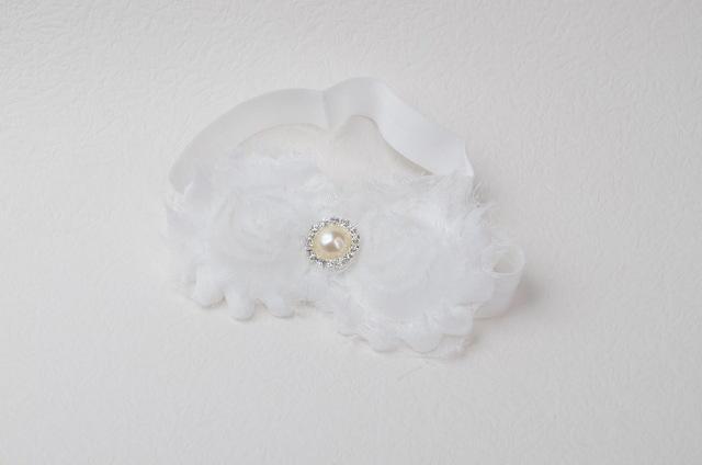 Headwrap Flower Baby Girls Headbands White