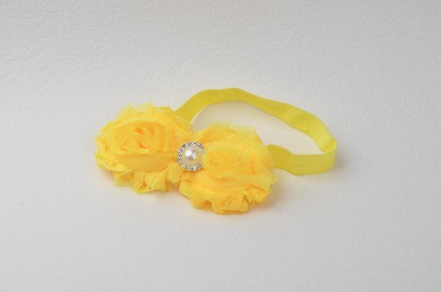 Headwrap Flower Baby Girls Headbands Yellow