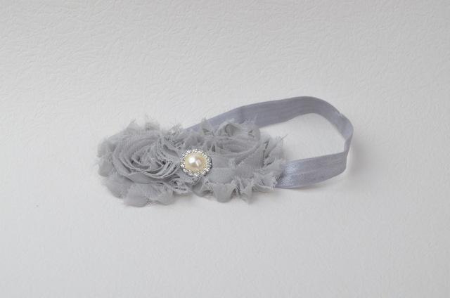 Headwrap Flower Baby Girls Headbands Gray