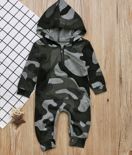 Baby Boy Girls Long Sleeve Camouflage Romper