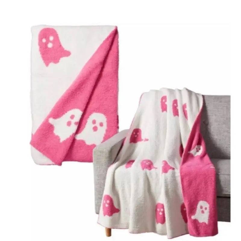 Halloween Velvet Ghost Knitted Blanket