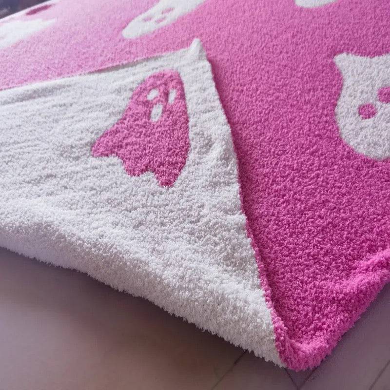 Halloween Velvet Ghost Knitted Blanket