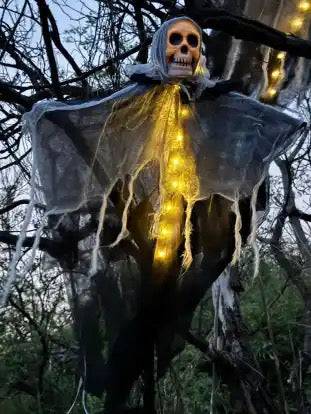 Halloween fabric skull decorative lamps