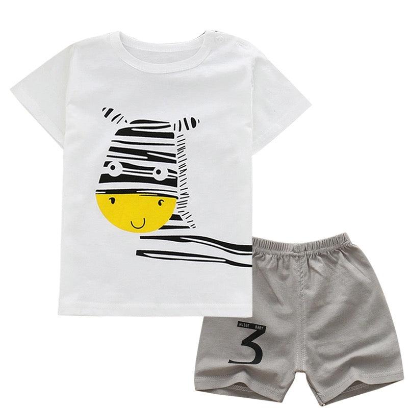 Infant Bodysuit Animal Cotton T Shirt Outfit Silver