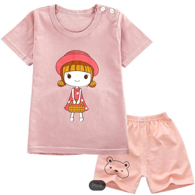 Infant Bodysuit Animal Cotton T Shirt Outfit Pink