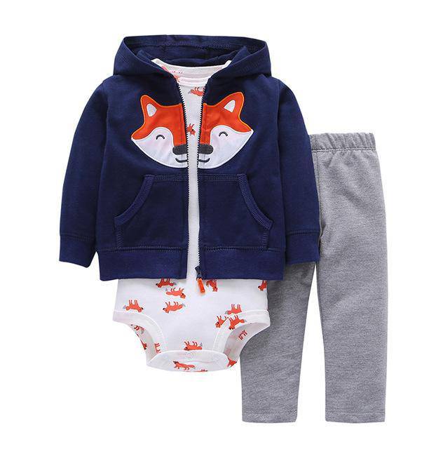 Infant Daddy's Team Captain Jacket Hooded Sets Orange Blue