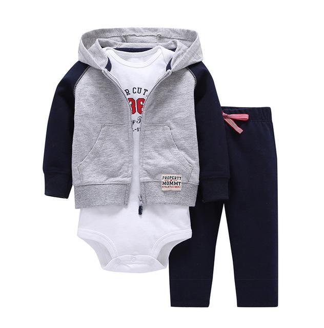 Infant Daddy's Team Captain Jacket Hooded Sets White Black