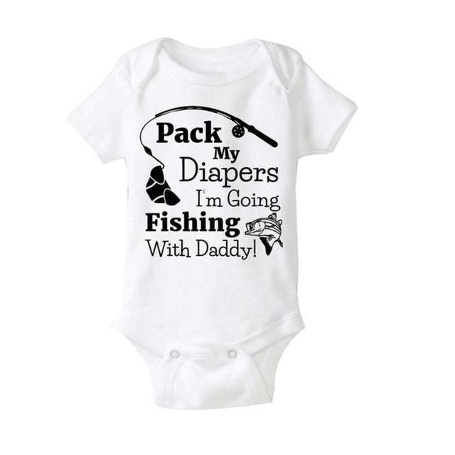 Infant Letter Design Romper Bodysuit White