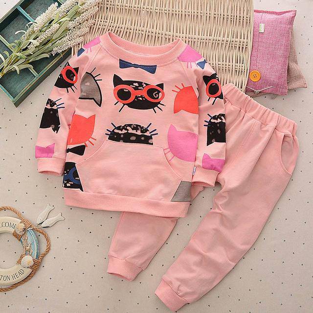 Infant Unisex Just Looking 7 Shirts Pants Outfit Pink