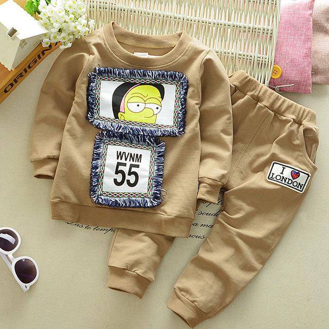 Infant Unisex Just Looking 7 Shirts Pants Outfit Brown