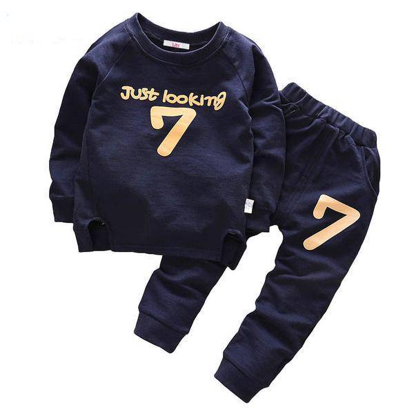 Infant Unisex Just Looking 7 Shirts Pants Outfit