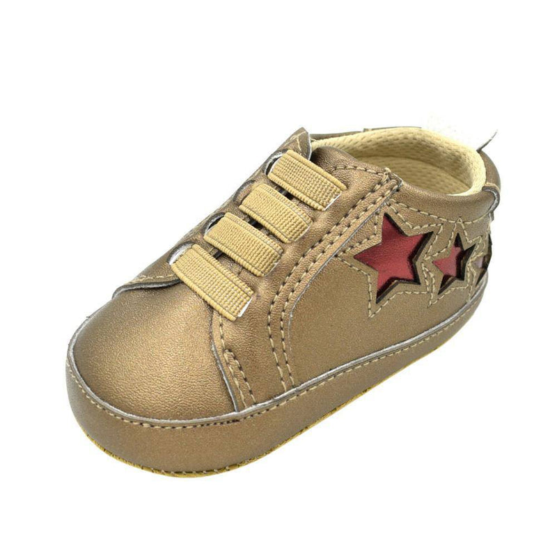 Infant Unisex Star Soft Anti-Slip Shoes Coffee