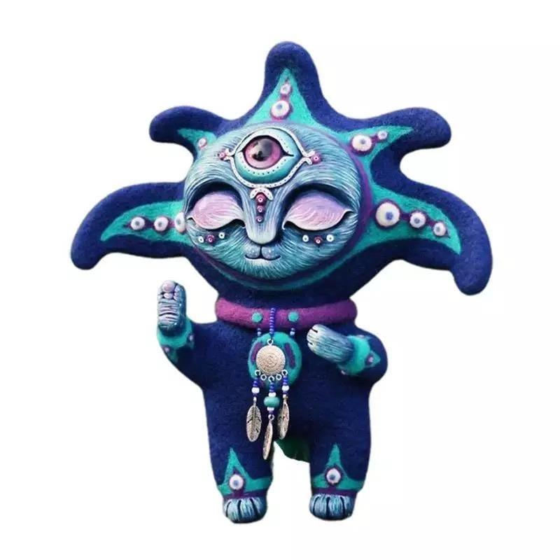 Kawaii Elf Statue Figurine Dark blue
