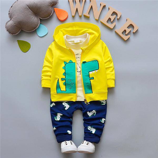 Kid Baby Boys Tracksuit Coat Tops JF Pants Clothes yellow