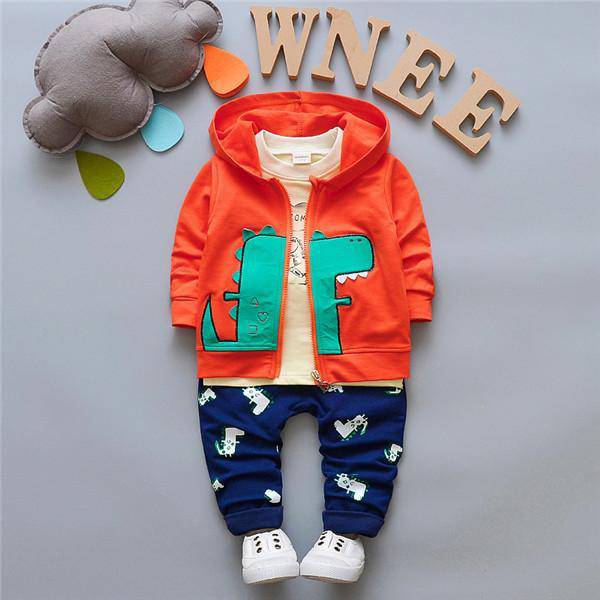 Kid Baby Boys Tracksuit Coat Tops JF Pants Clothes orange