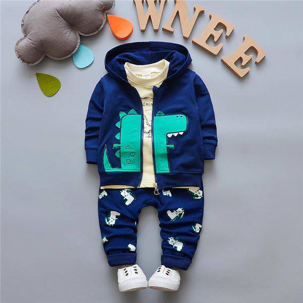 Kid Baby Boys Tracksuit Coat Tops JF Pants Clothes dark blue