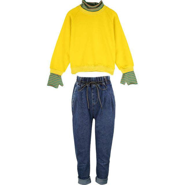 Kid Girls Turtleneck Shirts & Jeans Clothes
