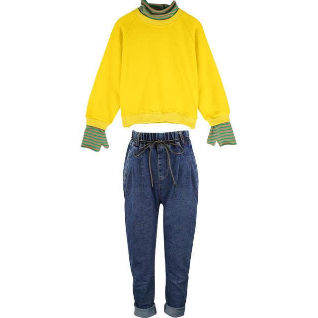 Kid Girls Turtleneck Shirts & Jeans Clothes