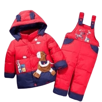 Winter Kids Baby Boys Girls Warm Duck Jacket Parka Thick Coat Clothes Red
