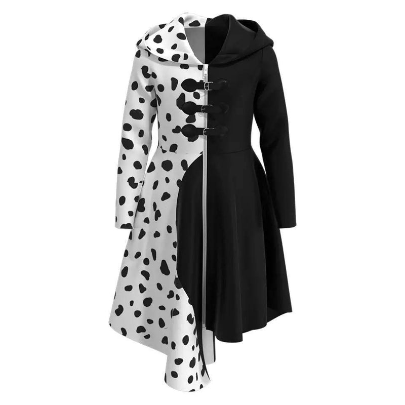 Kids Children Cruella Halloween Cosplay Dress