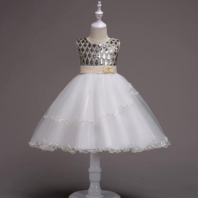 Kids Wedding Dresses Children's Clothing Girls Dress Beige