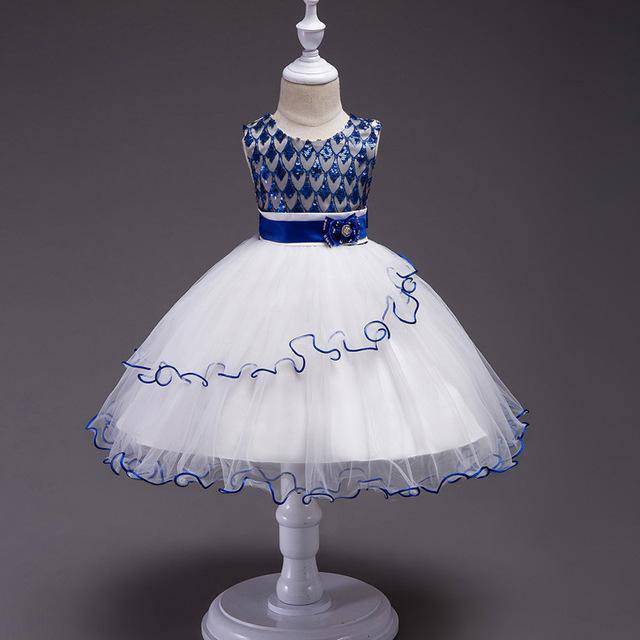 Kids Wedding Dresses Children's Clothing Girls Dress Navy blue