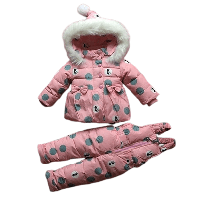 Winter Kids Baby Boys Girls Warm Duck Jacket Parka Thick Coat Clothes pink white