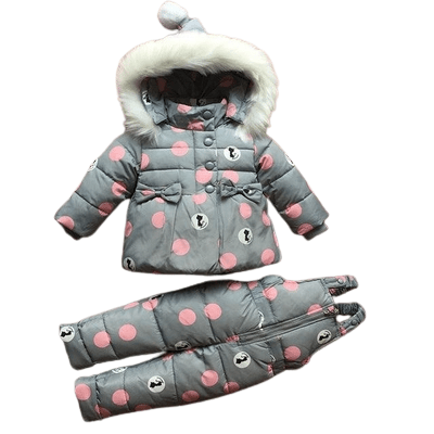Winter Kids Baby Boys Girls Warm Duck Jacket Parka Thick Coat Clothes Gray White