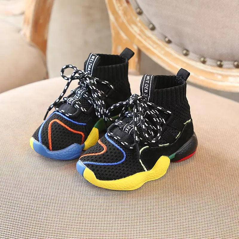 Little Kid Boys Girls High Top Knit Boots Sneakers