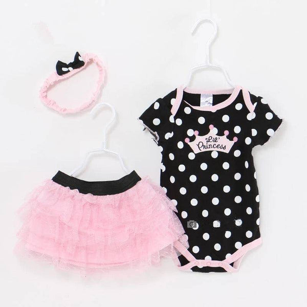 Little Princess Romper Skirt Headband Outfit