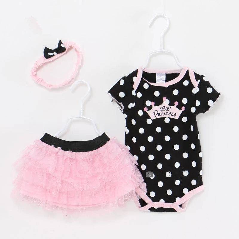 Little Princess Romper Skirt Headband Outfit