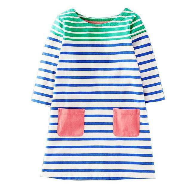 Long Sleeve Princess Animal Flower Tunic Jersey Dress Light Green Pink Blue