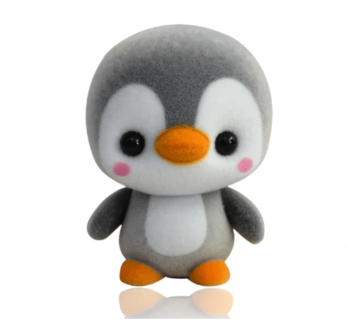 Baby Lovely Penguin Animal Stuffed Doll Toys 4 x 5.5cm Grey Penguin