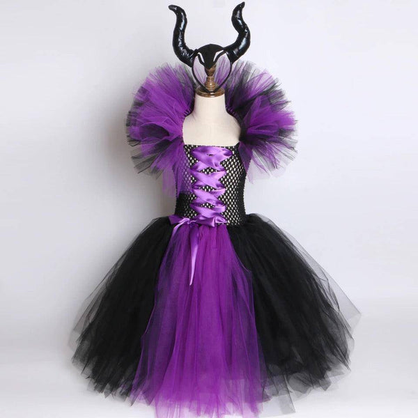 Maleficent Girls Tutu Halloween Cosplay Dress