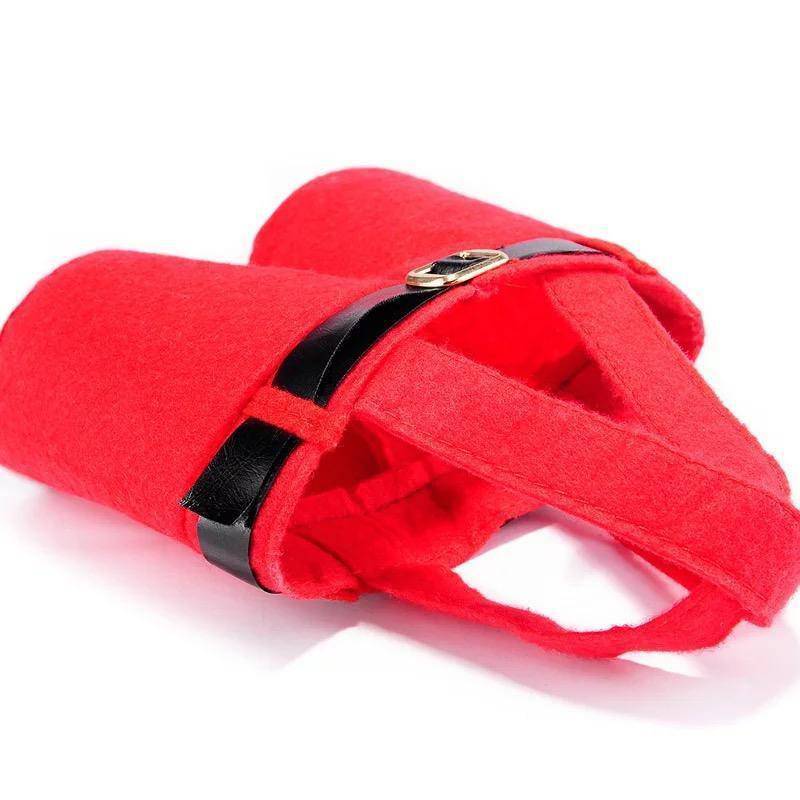 Merry Christmas Santa Gift Bags Wool Fabric