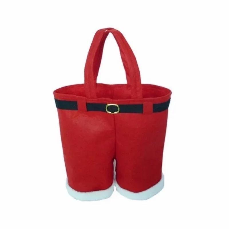 Merry Christmas Santa Gift Bags Wool Fabric