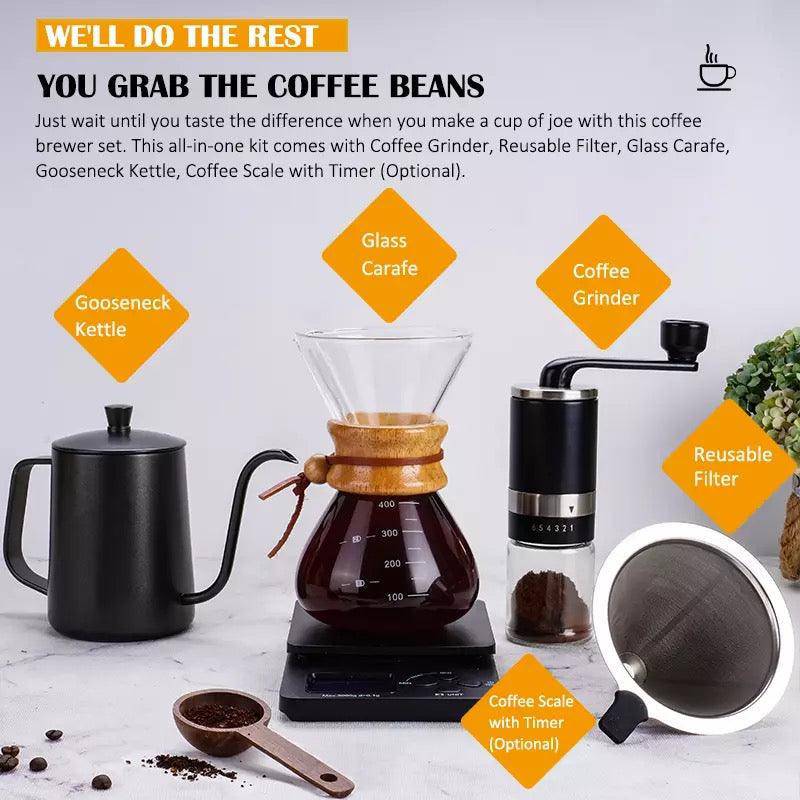 Modern Manual V60 Coffee Maker Set Travel Bag
