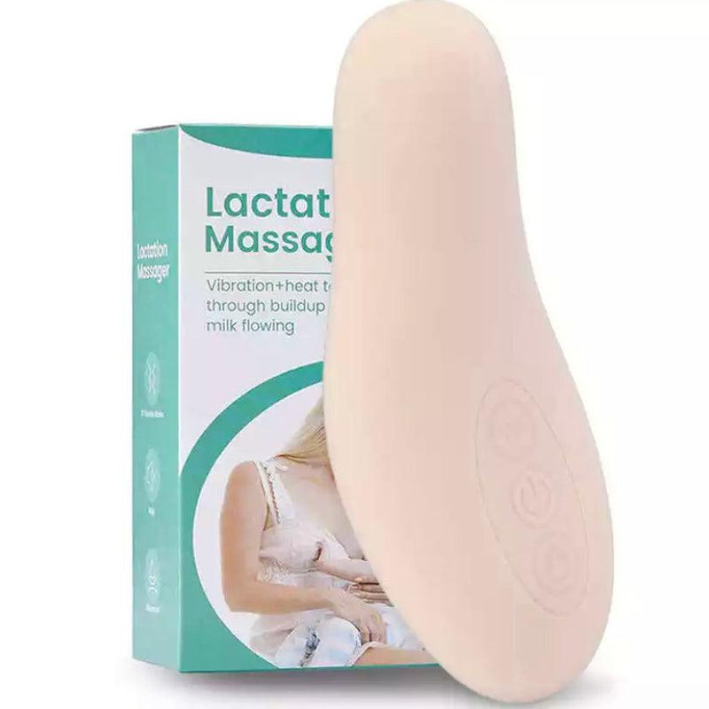 Mothers Baby Lactation Breastfeeding Vibration Massager White