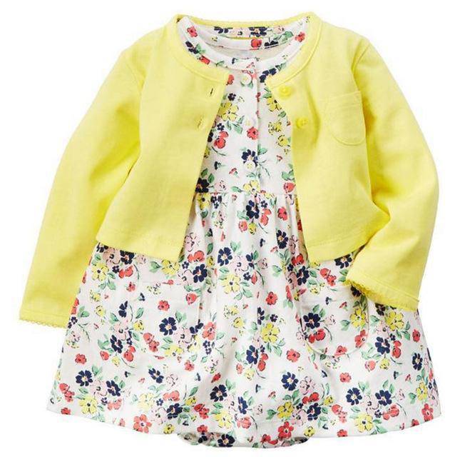 New Arrival Little Girls Romper Skirt Dress Brown