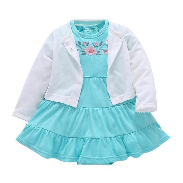 New Arrival Little Girls Romper Skirt Dress Beige